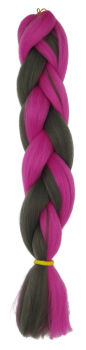 Parallel Braids grau  pink  zweifarbig 60 cm 24 inch 100 gr 3,5 oz