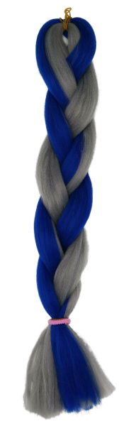 parallel braids silbergrau blau