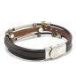 Mobile Preview: Retro bracelet - hand made leather / metal 22 cm / 8.7 inch
