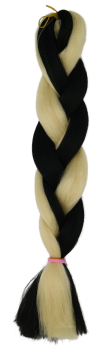 parallel braids black whiteblond