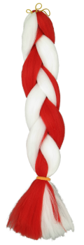 parallel braids red white