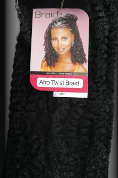 AFRO Natural Royal Silk  Marley braids / Afro twist braid-Crochet braids black1