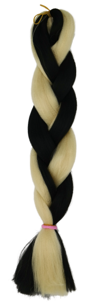 parallel braids black whiteblond