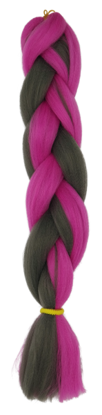 parallel braids pink grey