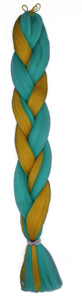 parallel braids blond turquoise