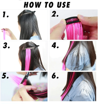 Haar Clips verschiedene Farben 22 inch / 56 cm