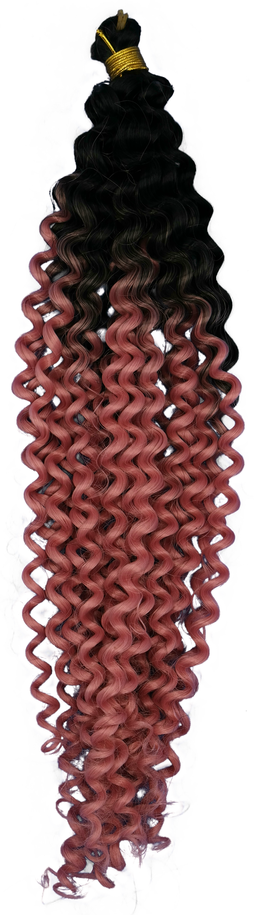 Totty S Hair Shop Deep Water Crochet Braids Two Colours Salmon Pink Black